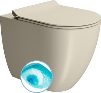 GSI PURA WC mísa stojící, Swirlflush, 36x55cm, spodní/zadní odpad, creta dual-mat 880308