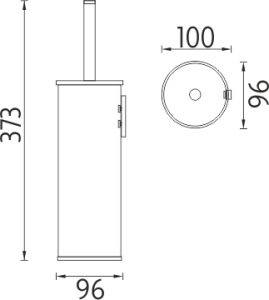 Nimco UNIX nerez Toaletní WC kartáč tubusový UNM 13094E-10