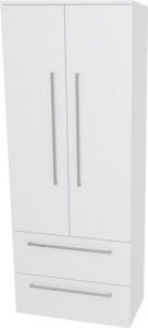 Mereo Bino, koupelnová skříňka vysoká 163 cm, dvojitá, Multidecor, Bílá lesk perlička CN699BIEL
