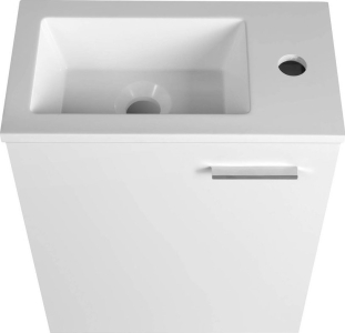 Aqualine ZOJA skříňka s umyvadlem z litého mramoru 40x22 cm, bílá 51049A-01