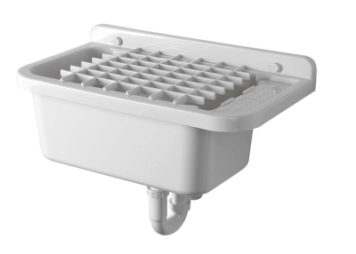 Aqualine Závěsná výlevka s odkládací plochou 60x34cm, plast, bílá PI5060