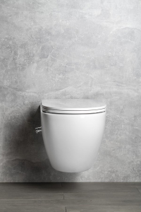 Isvea INFINITY CLEANWASH závěsná WC mísa, integrovaný ventil a bidet. sprška, Rimless, 36, 5x53cm, bílá 10NFS1001I