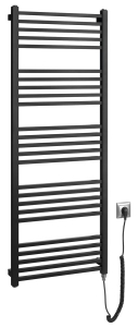 Sapho METRO-E elektrické otopné těleso rovné 500x1340 mm, 500 W, černá mat ME513B