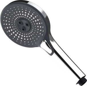 Mereo Sprchový set s tyčí, hadicí, ruční a talíř. kulatou sprchou, černá CB95001SB1