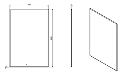 Sapho ACCORD zrcadlo s fazetou 40x60cm, CU free MF422