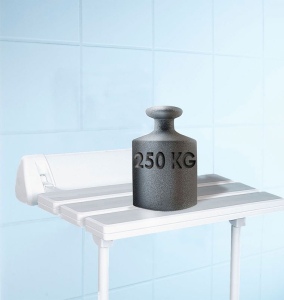 Ridder HANDICAP sklopné sedátko do sprchového koutu s podpěrou, 51x23cm, bílá A0020301