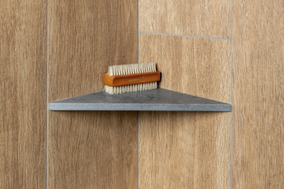 Sapho ABELINE rohová police rockstone 250x250mm, concrete AE250-4033