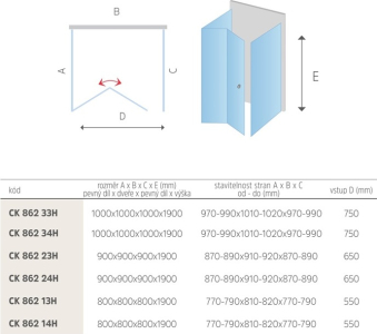 Mereo Sprchový kout, Mistica, čtverec, 100x100x100x190 cm, chrom ALU, sklo Chinchilla CK86234H