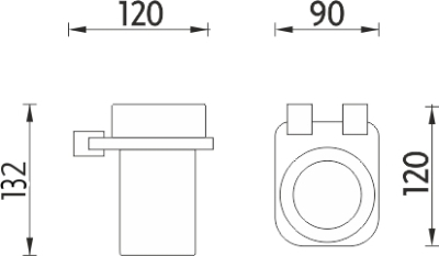 Nimco BORMO Držák na kartáčky BR X3-58W-26
