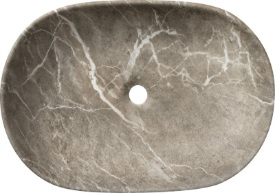 Sapho CALEO keramické umyvadlo na desku, 60x42cm, breccia mramor CA590BM