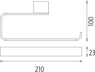 Nimco KIBO Držák na ručníky, 21 cm Ki 14060-26