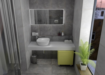 Sapho TAILOR rockstone deska 190x50 cm, provedení límce F TR190F