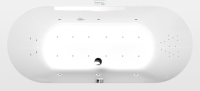 Polysan LEVANA hydromasážní vana, 170x80x39cm, Highline Hydro-Air, chrom 71745.6010