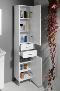 Aqualine ZOJA/KERAMIA FRESH skříňka vysoká 35x184x29cm, bílá 51220