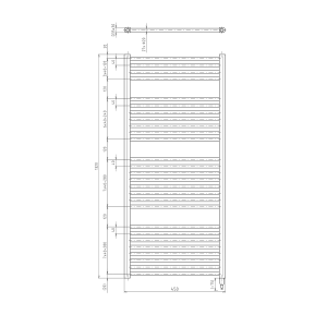 Aqualine DIRECT-E elektrické otopné těleso rovné 450x1320 mm, 400 W, černá ILE34TB