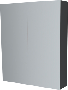 Mereo Koupelnová skříňka zrcadlová 80 cm, galerka, 2 x dvířka, Multidecor, Černá Supermat CN798G82CIPM