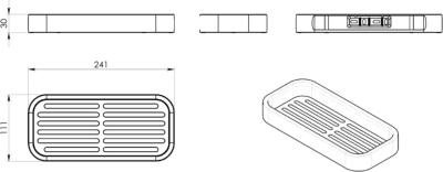 Gedy SMART police do sprchy, 241x30x111mm, chrom 3218