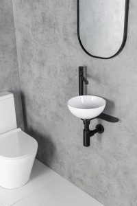 Sapho TETRIS držák umývátka, stojánková baterie, levý, černá mat TZ424