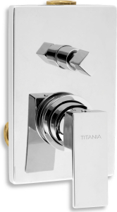 Novaservis Vanová sprchová pod. baterie s přepínačem Titania CUBE chrom 98850R,0