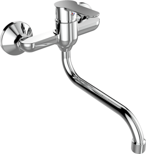 Mereo Dřezová nástěnná baterie, Zuna, 150 mm, s ramínkem trubkovým ø 18 mm - 200 mm, chrom CB30101Z