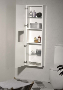 Sapho ELLA skříňka vysoká 40x140x20cm, 1x dvířka, levá/pravá, bílá EL400-3030