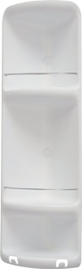 Gedy CAESAR třípatrová rohová polička do sprchy 226x710x160 mm, ABS plast, bílá 7081