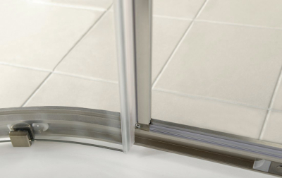 Gelco ANTIQUE čtvrtkruh. zástěna 1000x1000, posuv. dveře dvoukřídlé, ČIRÉ sklo, bronz GQ5210C