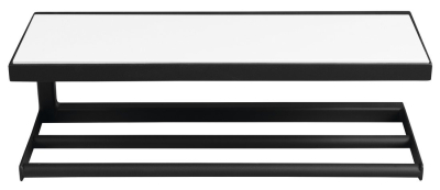 Sapho SKA nástěnná police 450x140x160mm, černá mat s bílou MDF deskou SKA401