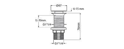 Sapho DALMA umyvadlová výpust 5/4“, click-clack, marfil MM727