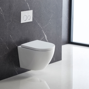 Mereo WC závěsné kapotované, Smart Flush RIMLESS, 490x370x360, keramické, vč. sedátka CSS126 VSD82T2