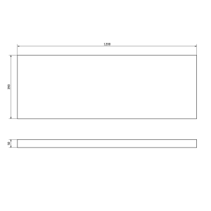 Sapho AVICE deska pod umyvadlo 120x39cm, tl.5cm, old wood AV1128