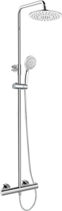 Mereo Termostatická  baterie s talířovou kulatou sprchou, bílá CB60104TSH