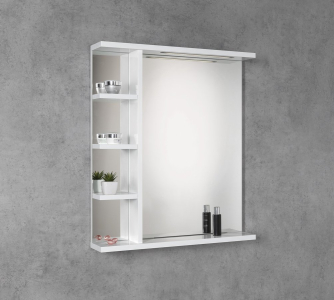 Aqualine KORIN STRIP zrcadlo s LED osvětlením a policemi 50x70x12cm KO355S