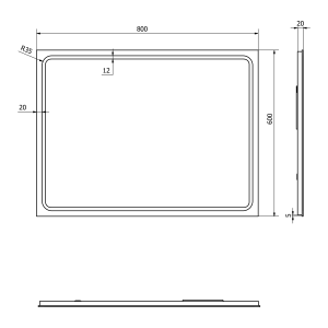 Sapho GEMINI zrcadlo s LED osvětlením 60x80cm GM060