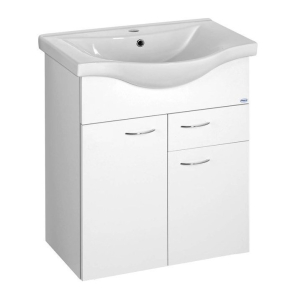 Aqualine KERAMIA FRESH umyvadlová skříňka, 1 zásuvka, 60, 6x74x34cm, bílá 50064A
