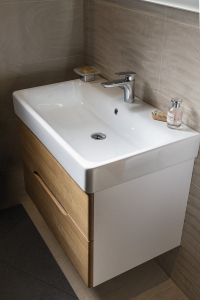 Sapho Koupelnový set MEDIENA 80, bílá mat/dub natural KSET-045