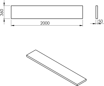 Sapho AVICE deska pod umyvadlo 200x36cm, tl.5cm, old wood AV2068