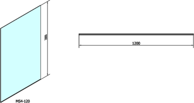 Polysan MODULAR SHOWER jednodílná zástěna WALK-IN, 1200mm MS4-120