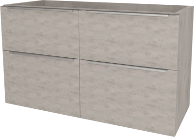 Mereo Mailo, koupelnová skříňka 121 cm, chrom madlo, Multidecor, Chromix stříbrný CN593SACST