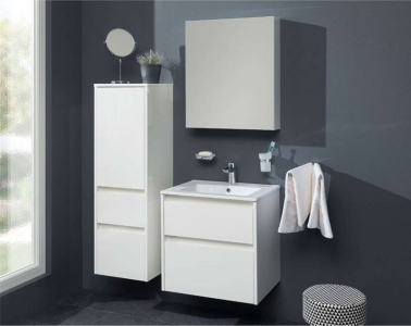 Mereo Koupelnová skříňka zrcadlová 80 cm, galerka, 2 x dvířka, Multidecor, Beton Chicago tm šedý CN798G82BCS2