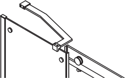 Gelco DRAGON vzpěra k zástěnám 300x150mm, chrom GDV300