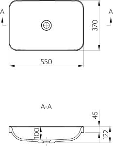 Sapho ASTORIA umyvadlo zápustné, litý mramor, 55x37cm, bílá 55033