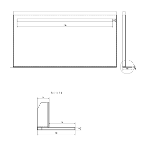 Sapho BRETO zrcadlo s LED osvětlením a policí 120x60, 8cm BT120