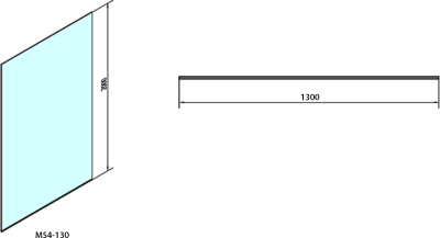 Polysan MODULAR SHOWER jednodílná zástěna WALK-IN, 1300mm MS4-130