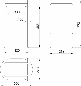 Sapho PUNO podstavec pod umyvadlo 550x795x396mm, zlato mat SKA590-5