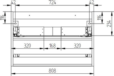 Mereo Aira, koupelnová skříňka s keramickým umyvadlem 81 cm, antracit CN751