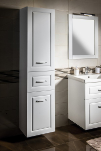 Aqualine FAVOLO vysoká skříňka košem 40x184x31cm, bílá mat FV180