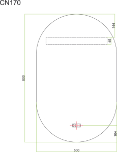 Mereo  Zrcadlo oválné 50x80 cm, LED osvětlení a odmlžování CN170