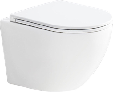Mereo WC závěsné kapotované, Smart Flush RIMLESS, 490x370x360, keramické, vč. sedátka CSS123 VSD82T1