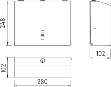 Nimco Hygienický program Zásobník papírových ručníků - malý HPM 27080-S-10